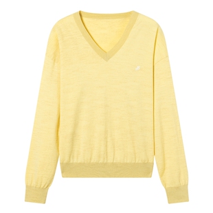 BEASTER慵懒风V领套头针织毛衣女早秋柔软宽松设计感上衣内搭薄款