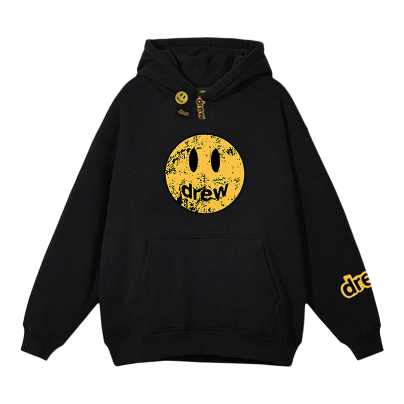 drew美式笑脸破坏连帽卫衣秋冬款