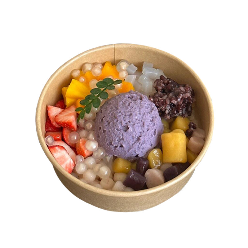 芋泥饱饱碗芋泥冰打包盒蛋糕抱抱纸碗水果捞盒子冰沙甜品芋圆糖水