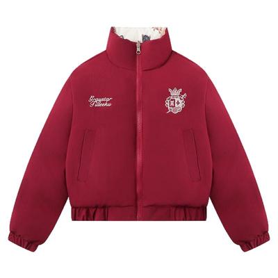 小白乖乖双面穿加厚棉服外套