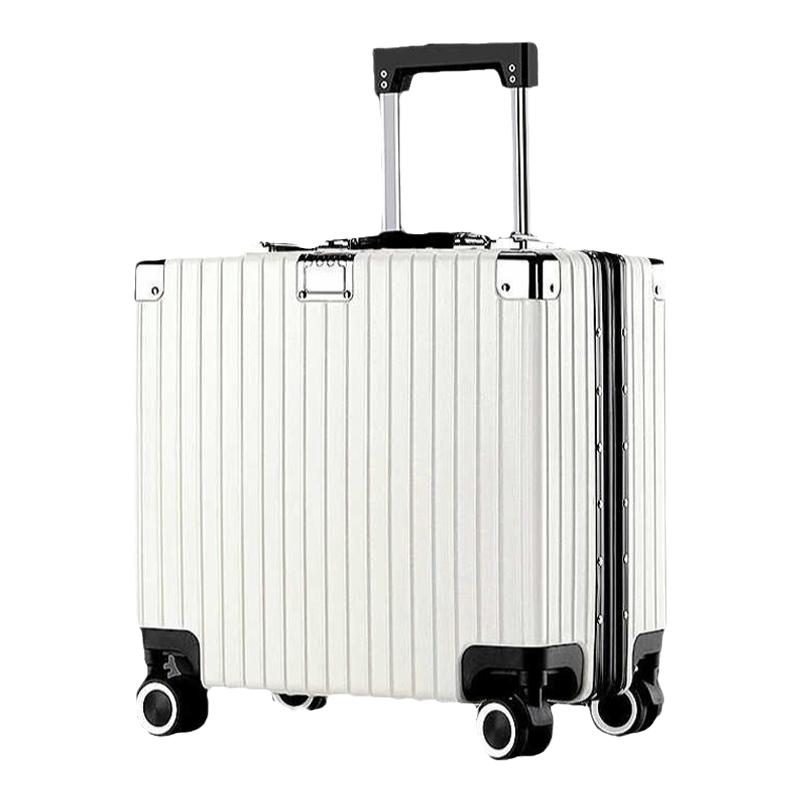 白色登机箱不用托运行李便捷迷你小型密码旅行拉杆万向轮铝框结实