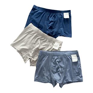 日系简约~柔糯优可丝 莫代尔 薄款男童天丝木纤维平角内裤3件盒装