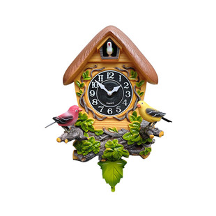 布谷鸟挂钟客厅报时表智能挂墙时钟北欧简约现代报时挂钟儿童钟表