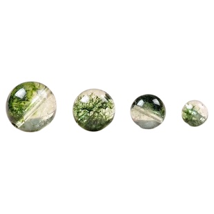 普陀山天然绿幽灵爆花水晶手链女散珠串珠半成品DIY手工珠子配件