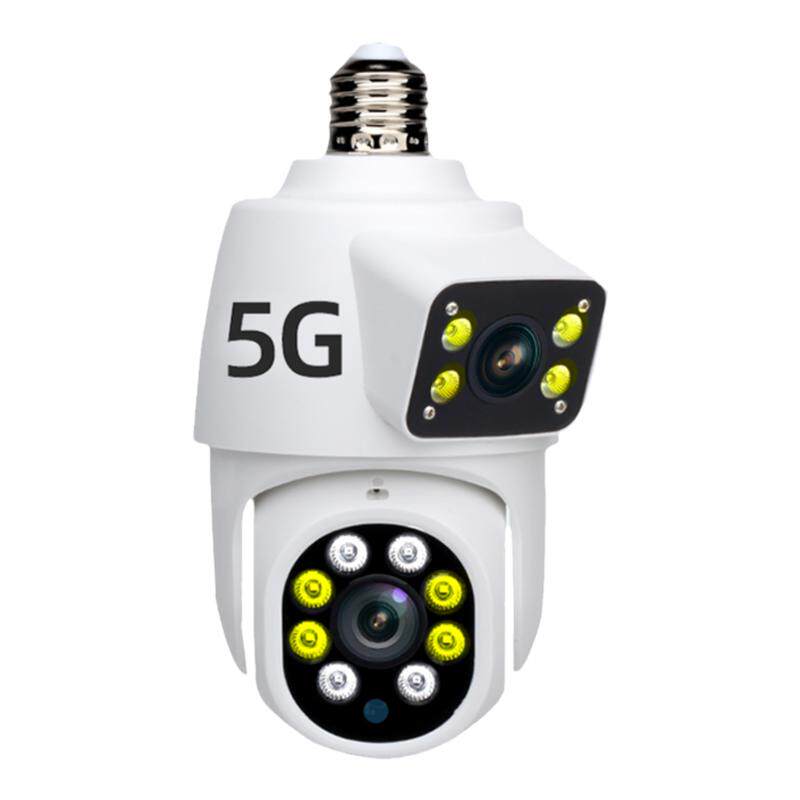 灯头无线wifi监控摄像头家用高清室外手机4G远程360无死角双镜头