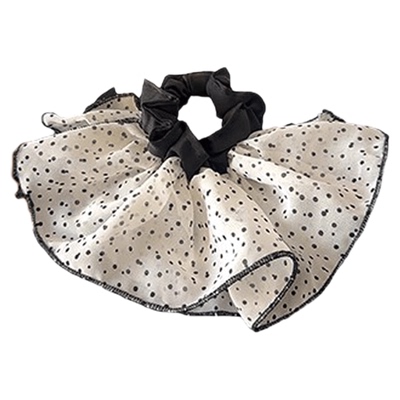 赵露思同款波点裙摆大肠发圈发饰