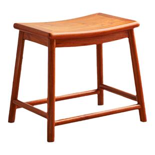 花梨木换鞋凳家用新中式梳妆凳休闲凳全实木方凳刺猬紫檀喝茶凳子