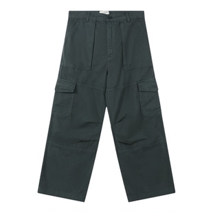 蓝布屋定织高密12.5盎司复古高腰阔腿伞兵工装休闲裤男KRBLDNM570