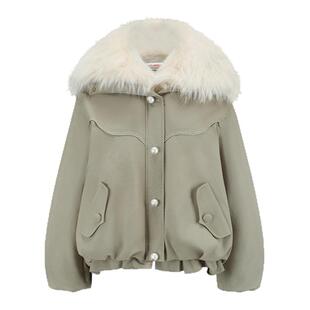 ORA GENESIS 2025秋季新款毛领短款羽绒服女毛领装饰夹克羽绒服