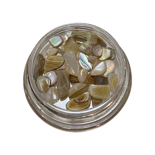 NPC美甲 清幽岩贝 国风天然贝壳幻彩金属半透云母片混合素材饰品