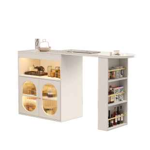 现代简约家用伸缩吧台桌客厅餐厅沙发边隔断柜可移动多功能储物柜