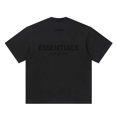正版essentials短袖高街男女植绒