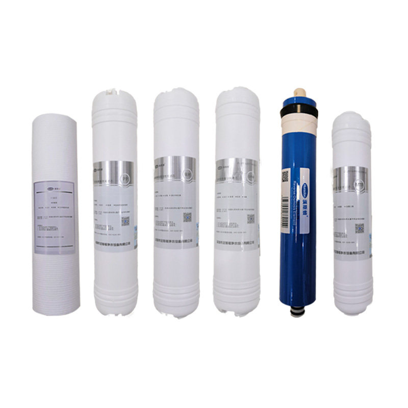 汉斯顿净水器家用一体PP棉RO膜超滤膜原装正品07款净水机滤芯套装