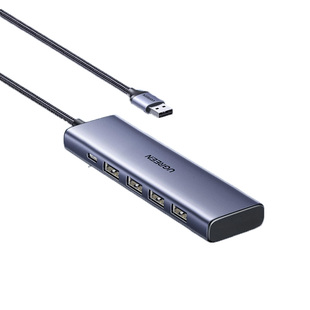 绿联usb3.2扩展器gen2高速10Gbps集分线器hub转换多接口typec供电延长转接笔记本电脑台式插头U盘硬盘拓展坞