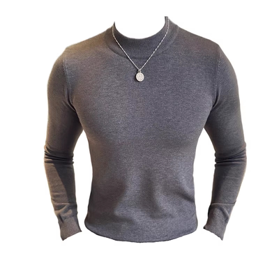 含5.5%亲肤绵羊毛半高领毛衣