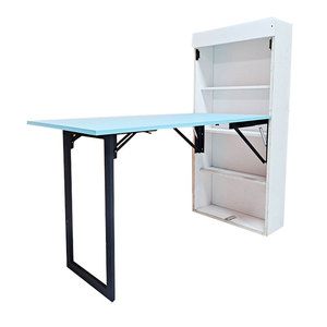 可折叠五金家用隐藏式餐桌导轨桌脚支架收纳壁桌多功能下翻配件