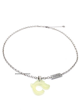 正确版潮流合伙人国潮同款中国风龙头玉石闪电项链嘻哈风街头男女