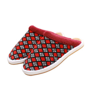 耐脏男女款加绒防滑牛筋底家居鞋厚底毛口冬天防寒保暖棉拖鞋批发