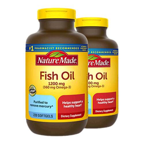 NatureMade天维美深海鱼油omega3软胶囊成人老年人记忆力增强*2瓶