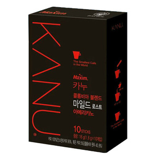 卡奴kanu冻干黑咖啡无蔗糖正品maxim麦馨纯条装韩国进口美式速溶