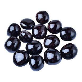 天然大颗粒酒红色石榴石原石抛光裸石矿石标本鱼缸花盆装饰石