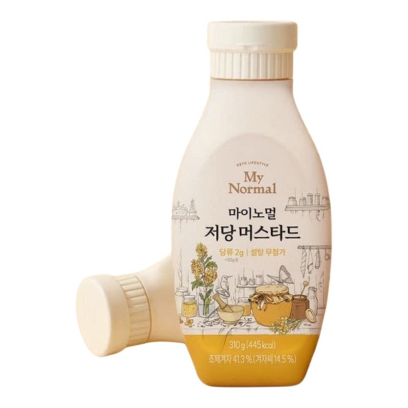 My Normal 韩国无添加砂糖芥末酱310g沙律热狗生酮友好酱类调料版
