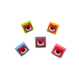 矮十字轴机械键盘个性创意键帽手工制作树脂可爱草莓熊KT