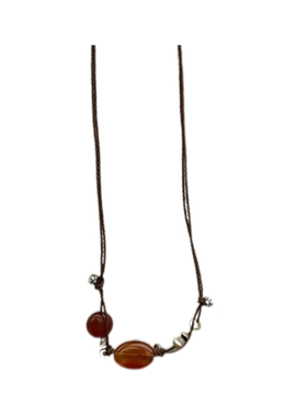 KISOL新中式手作黑色天然石颈链~