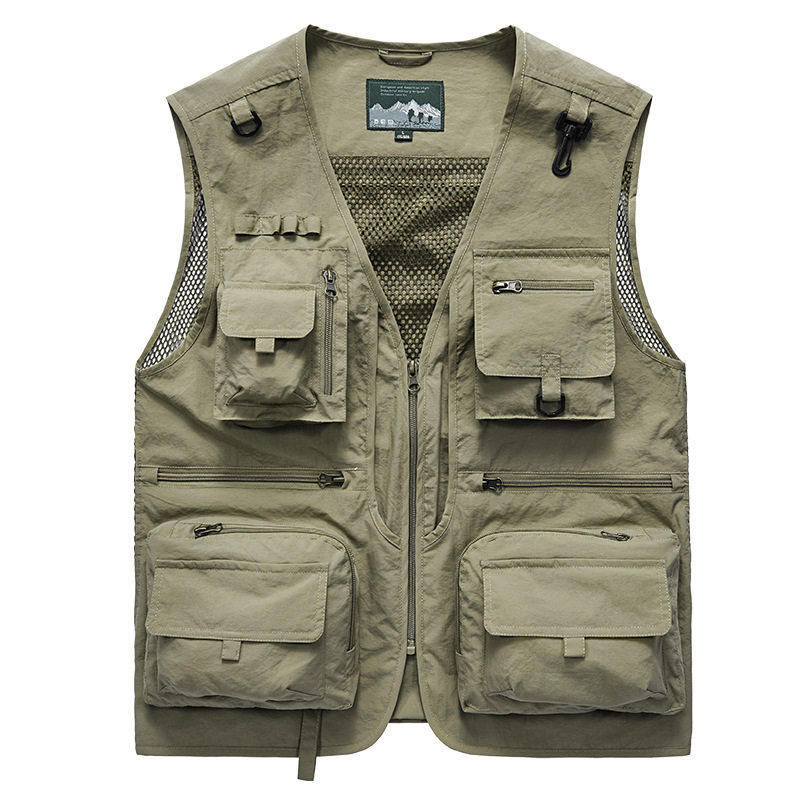 定制马甲印花新款男夏季工装户外团体服钓鱼背心定制印logo工作服
