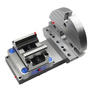 四轴过桥板自定心虎钳单边桥板170/210通用圆盘一体式四轴L块高精