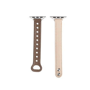 匠戴适用苹果S10手表iwatch11表带applewatch9女款S9拼色双钉扣真皮S8夏季时尚10高级8新款S7男se3智能ultra2