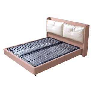 普托米亚 意式真皮床 主卧实木轻奢床 简约现代软包婚床 时尚大师