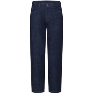 [磨毛]Navigare意大利小帆船蓝色休闲牛仔裤男秋冬直筒阔腿裤子