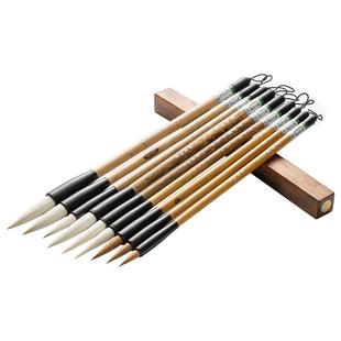 善琏湖笔毛笔兼毫毛笔初学斗笔狼毫羊毫文房四宝湖州隶书楷书国画湖笔初学者行书儿童中号毛笔字白云篆书专用