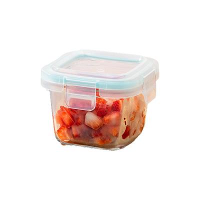 玻璃辅食盒可蒸煮微波炉加热碗透明保鲜盒食品留样盒迷你小饭盒