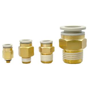 SMC气管快速接头KQ2S06-M5A螺纹直通KQ2H08-02 04/10/12-M5A-01SA