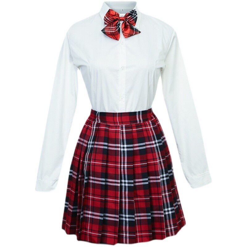 中小学生大合唱表演服短袖夏红色