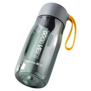 茶花运动水杯夏天杯子塑料摔不烂耐高温食品级可装开水夏季透明杯