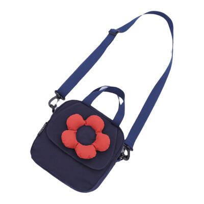 (三色补丁大号花朵大方包