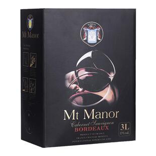 法国红酒 蒙图庄园干红葡萄酒波尔多产区AOC3L六6斤盒装婚宴