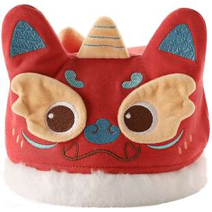 婴儿胎帽新生儿秋冬季加绒保暖帽子初生儿新年帽中国风宝宝囟门帽