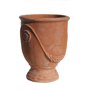 红陶粗制花盆盆器陶土陶缸户外园艺林庭院景观麦穗勋章收脚杯灰爆