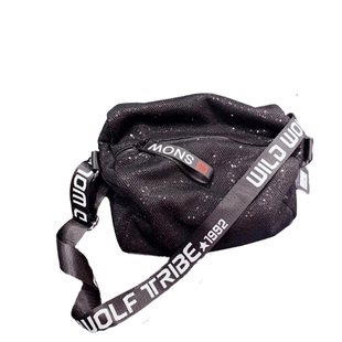 2025野狼部落正品时尚百搭多用超轻耐磨包亮片丝绸休闲运动潮酷包