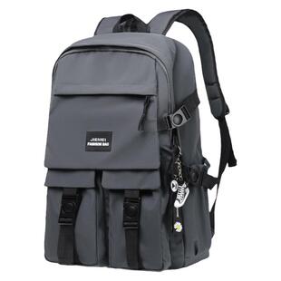 书包男大学生上课包初中高中生ins校园背包男士双肩旅行放电脑包