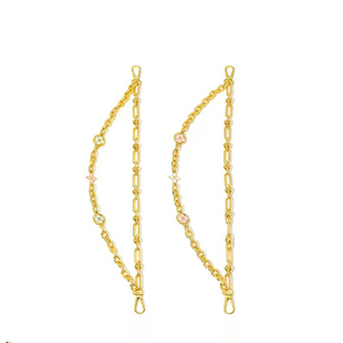 适用lv capucines村上隆双链条四叶草挂件改造卡普心包包挂饰链子