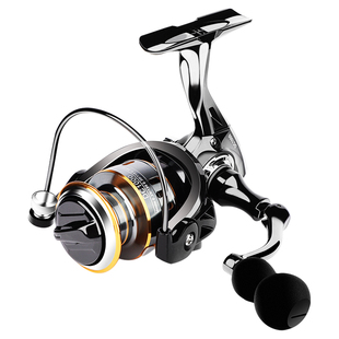 全金属纺车轮路亚渔轮远投专用斜口鱼轮大全钓鱼轮子海竿海杆矶钓