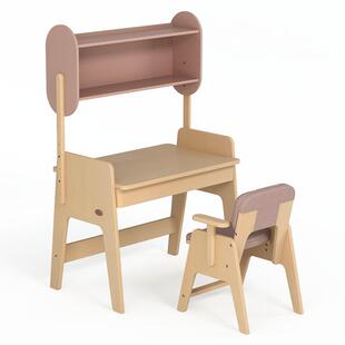 Boori欧拉儿童学习桌小学生书桌写字桌家用可升降桌子实木课桌椅