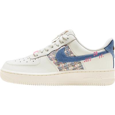 Nike/耐克官方正品新款女士牛仔面料拼接低帮系带板鞋FJ7740-141