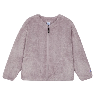 Champion冠军仿羊羔绒外套女25秋季新款厚款短外套保暖时尚开衫潮