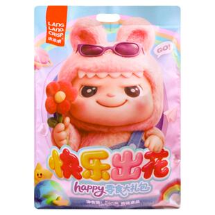【巨大】琅琅脆628g零食大礼包快乐出花虾片儿童休闲零食薯片虾条